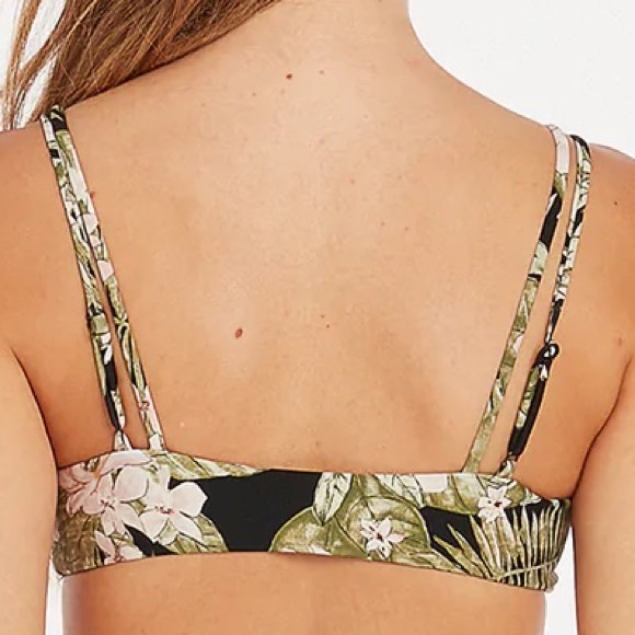 NWT: Volcom TROPIC SCOOP BIKINI TOP - SHADOW LIME Sz:L - Picture 6 of 7